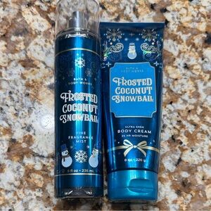 Frosted Coconut Snowball Body Cream and Fragrance Mist Set